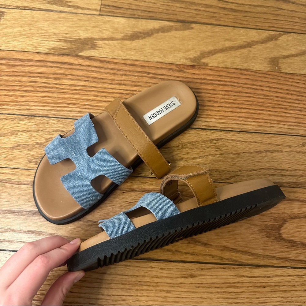 Steve Madden mayven denim slide- Size 7.5 - Picture 4 of 6